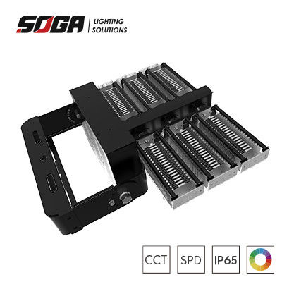kaufen Garry oder Schwarze Gehäuse Farbe Robuste IP66 LED-Stadionleuchten mit flexiblen Befestigungen und abnehmbaren Treiberbox online manufacture